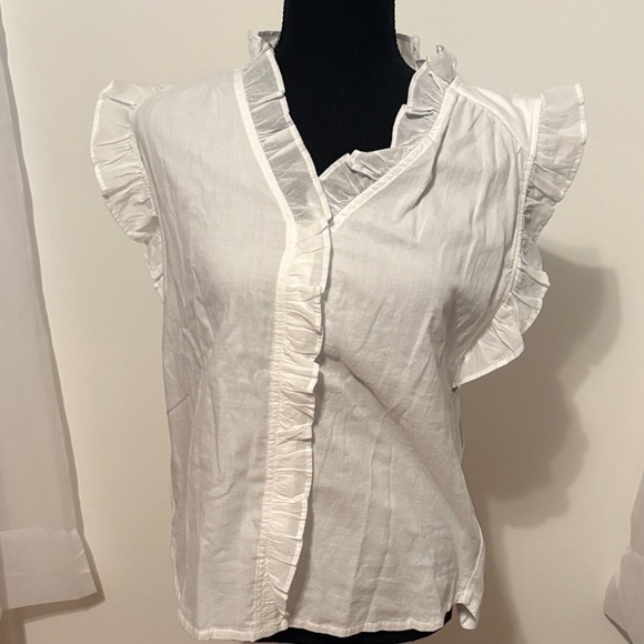 NWT Crown & Ivy White Blouse - Picture 1 of 6